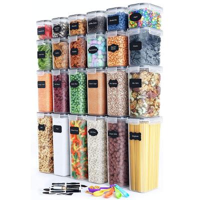 24-Piece BPA-Free Plastic Food Storage Containers Set – FDA & LFGB Certified, Stackable, Custom Logo Printing (Clear, Space-Saving)