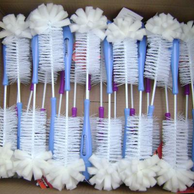 2-in-1 Plastic Bottle Brush – PP & Nylon Bristles | Customizable Brush Head | FDA-Compliant | For Home & Commercial Use