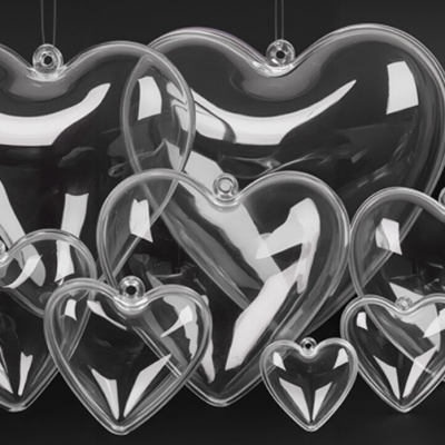 Clear Heart-Shaped Candy Boxes (6cm, 8cm, 10cm, 12cm) – Customizable Logo | Food Grade, FDA & LFGB Compliant