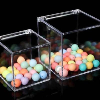 5×5×5cm Clear PS Candy Box – Custom Plastic Favor & Gift Box